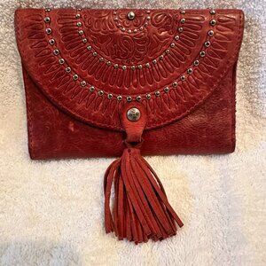 Patricia Nash Tooled Italian Leather Clutch/Wallet CLOSET CLEAROUT DISCOUNT